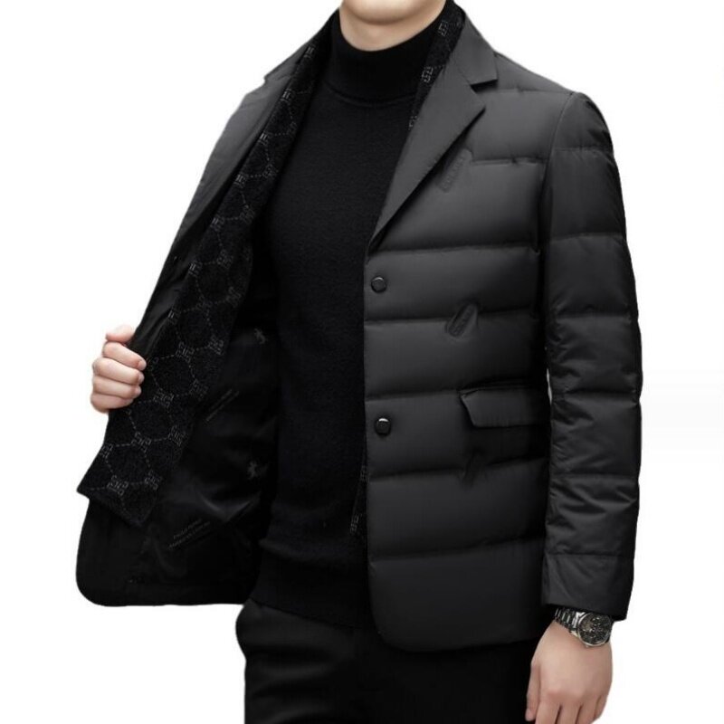 Piumino da uomo 2023 nuovo vestito invernale da uomo di mezza età caldo Western piumino d'anatra giacca invernale