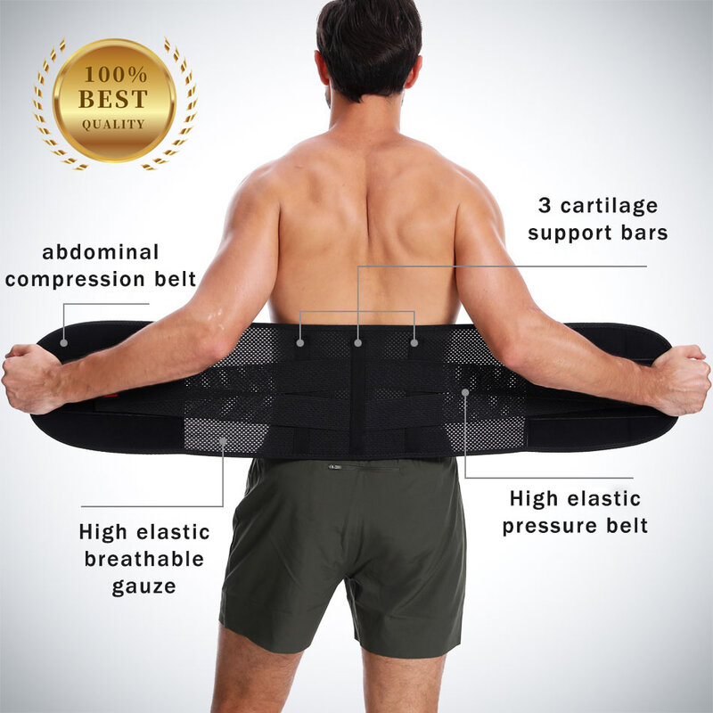 Corset orthopédique de soutien du dos, ceinture d'haltérophilie, protection lombaire