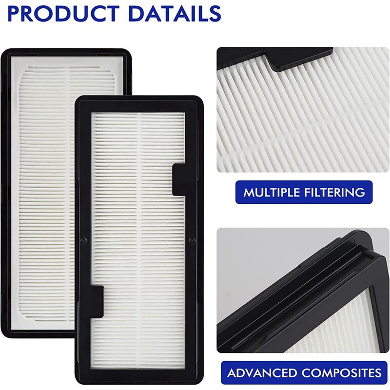 4Pcs Hepa Filters for SAMSUNG Jet Bot AI+ and Jet Bot+ Vacuum Cleaners Fit for VR30T85513W/AA Robot Washable Replacement