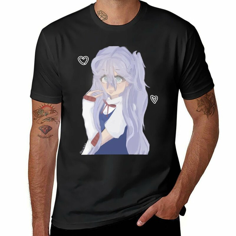Camiseta de Manga de Anime Kawaii para niñas, ropa estética de secado rápido, camisetas negras lisas, regalo divertido para hombres