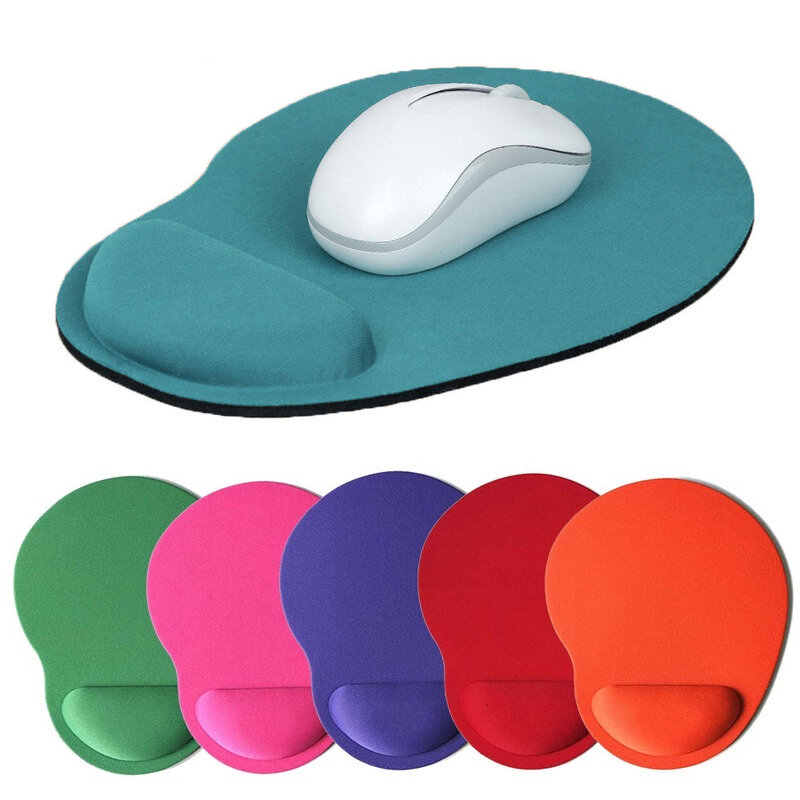 Effen kleur tafel ergonomische muismat met polssteun antislip rubberen computerkussen op het tafeloppervlak voor de muis polsband