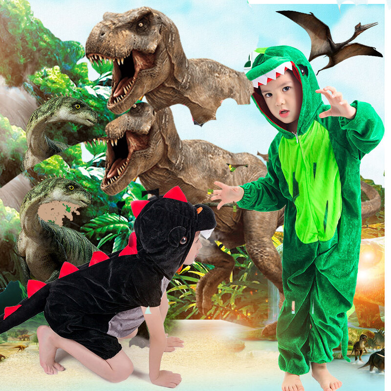 子供のための緑の恐竜のコスプレ衣装,ロールプレイスーツ,キュートな動物,幼稚園のパーティー,学生のゲーム,男の子と女の子のための