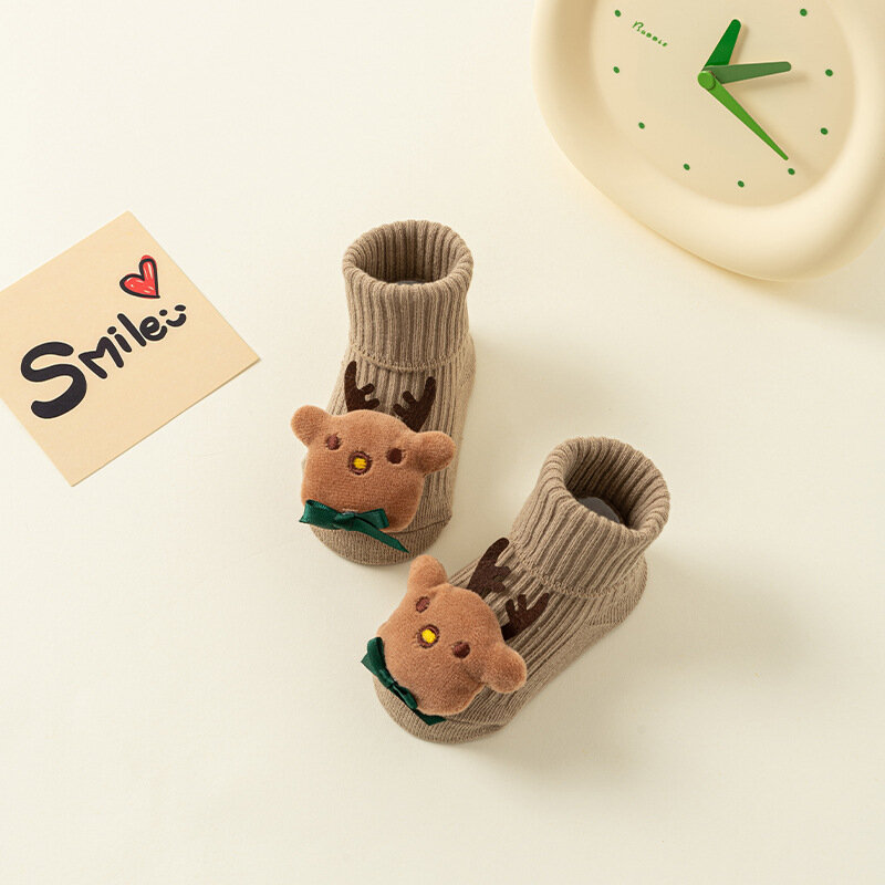 Детские противоскользящие напольные носки для новорожденных детей Мультяшные 3D носки для детей