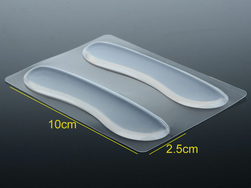 Pegatina de silicona transparente para el talón, almohadilla protectora antidesgaste, tamaño ajustable, plantilla de Gel para el cuidado de los pies, 1 par