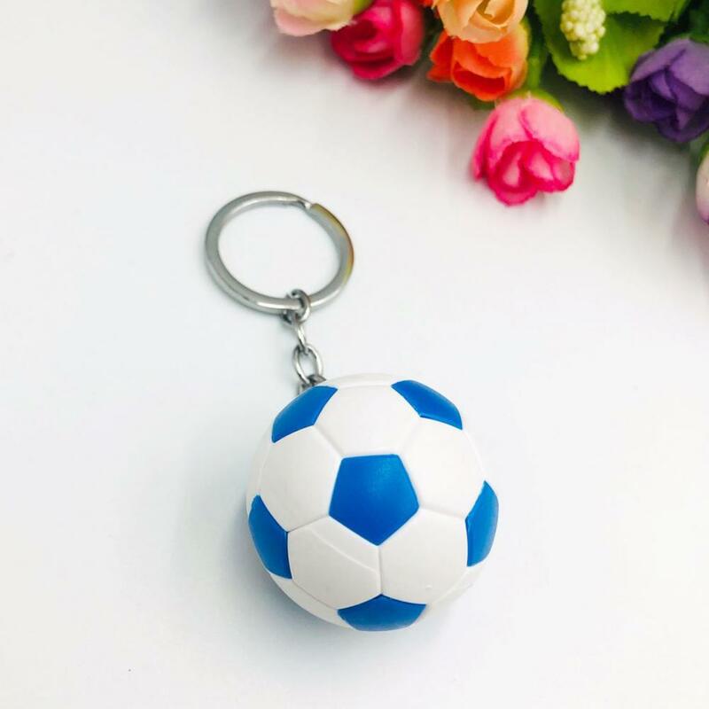 부드러운 표면 축구 열쇠 고리, 남녀공용 기념품 시뮬레이션 축구 공 자동차 키 체인