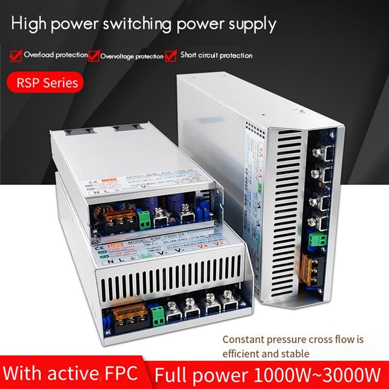 SZMW High Power Switching Power Supply Modelo, RSP-1000-24, AC 110-240V, Multi-Function Power Overvoltage Protector