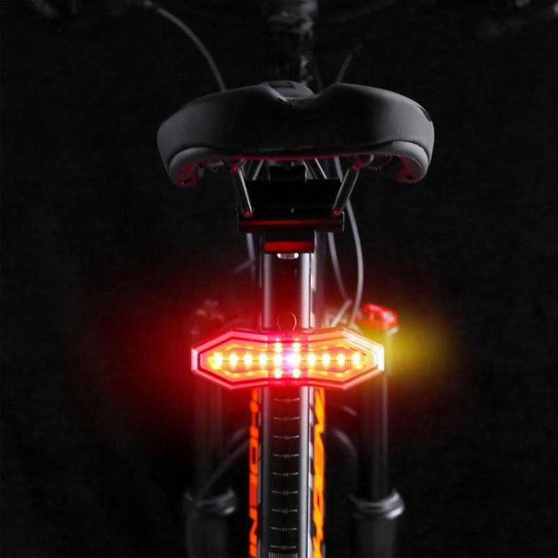 مصباح دراجة كهربائية ذكي مع 5 أوضاع إضاءة ، تحكم لاسلكي ، قابل لإعادة الشحن ، ركوب الدراجات ، إكسسوارات السلامة