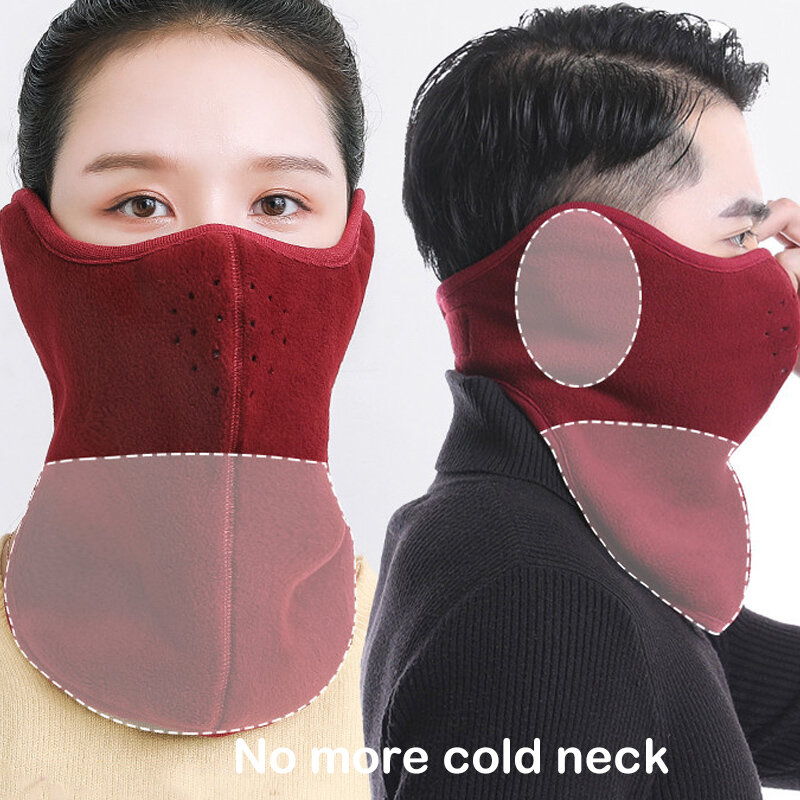 Модные регулируемые женские наушники, однотонная дышащая защита для шеи, зимняя Пылезащитная теплая маска, наушники для занятий спортом на открытом воздухе, велоспорта