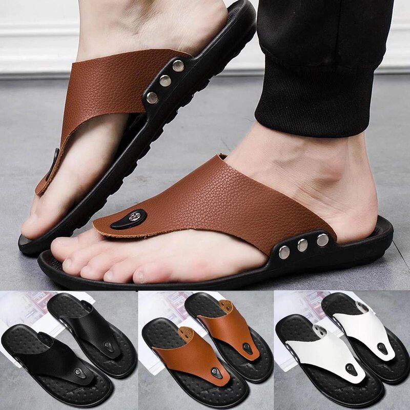 Sepatu pria musim panas sandal jepit sandal pantai nyaman t-strap sandal jari terbuka sandal pria sandal Chinelo Masculino sandal &름slippers Slippers