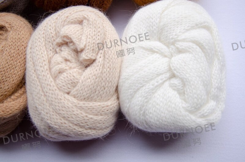 Neugeborene Fotografie Requisiten dehnbare Wolle Wickel decke Wickeln handgemachte Hut Fotoshooting Zubehör