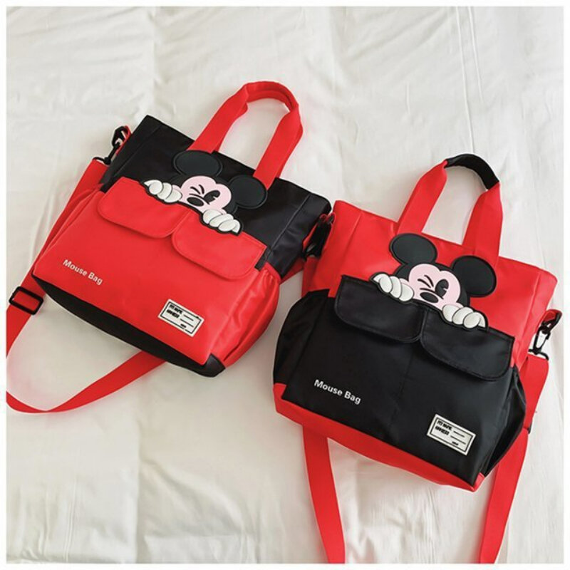 Новинка 2024, сумка Disney для школьников и детей, сумка для начальной школы с мультяшным рисунком, модная Милая вместительная сумка-мессенджер через плечо