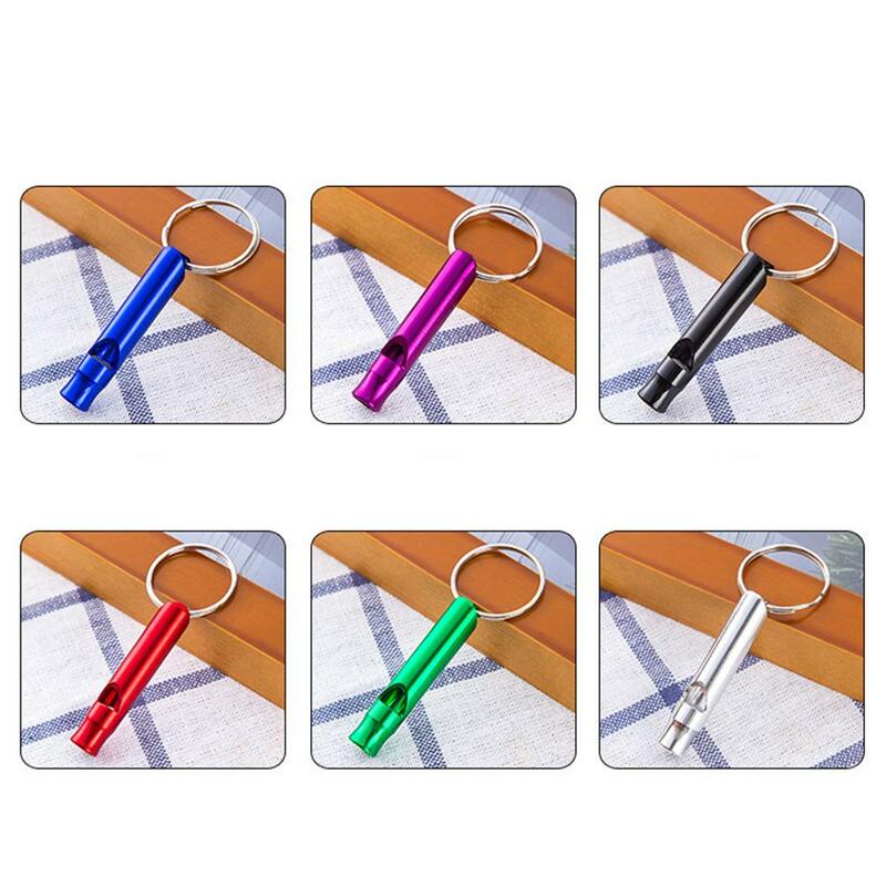 Multifunctional Aluminum Emergency Survival Whistle Keychain For Camping Hiking Outdoor Tools Training whistle Random Color
