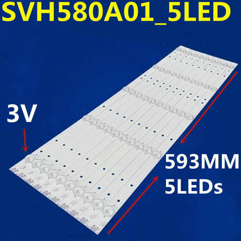 New 10PCS LED Strip For SVH580A01_5LED_REV06 LED58K220 LED58K3100A LED58EC320A  LED58K300UD LED58EC550UA HD580M5U02 B1 S2 FM ROH