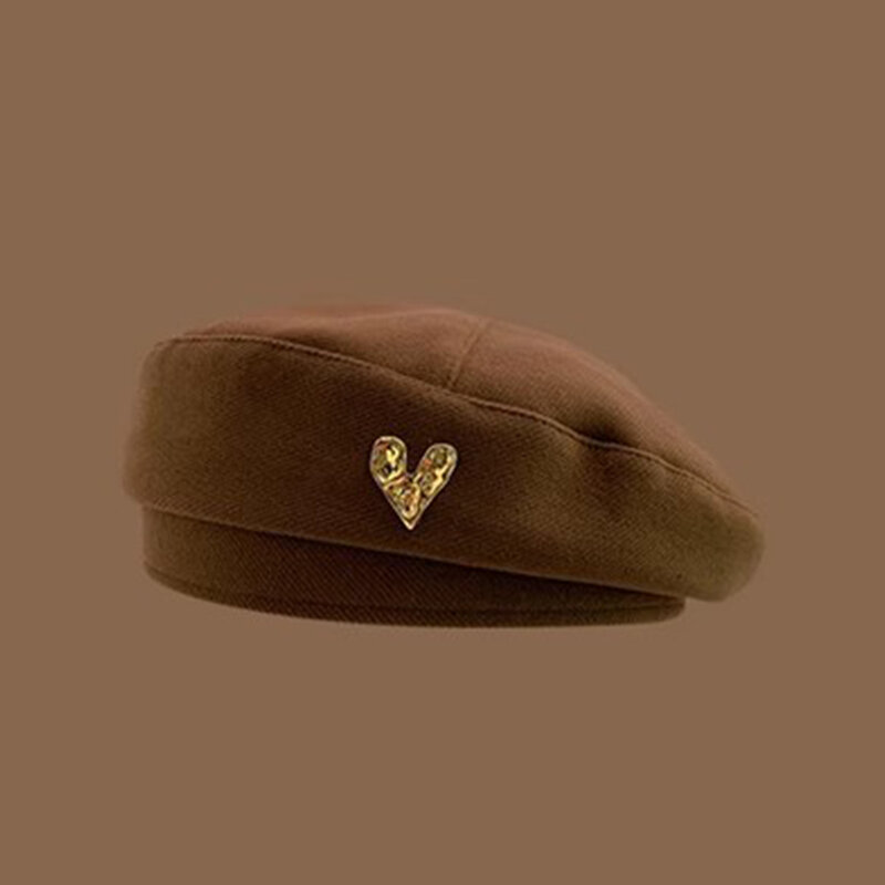 IL KEPS-قبعات صوفية من الجلد للنساء ، قبعة نسائية ، قبعة صغيرة للسيدات ، قبعة شتوية ، أحادية اللون ، مسطحة ، KPop ، شعر ، قبعات فتاة لطيفة ، BLM027