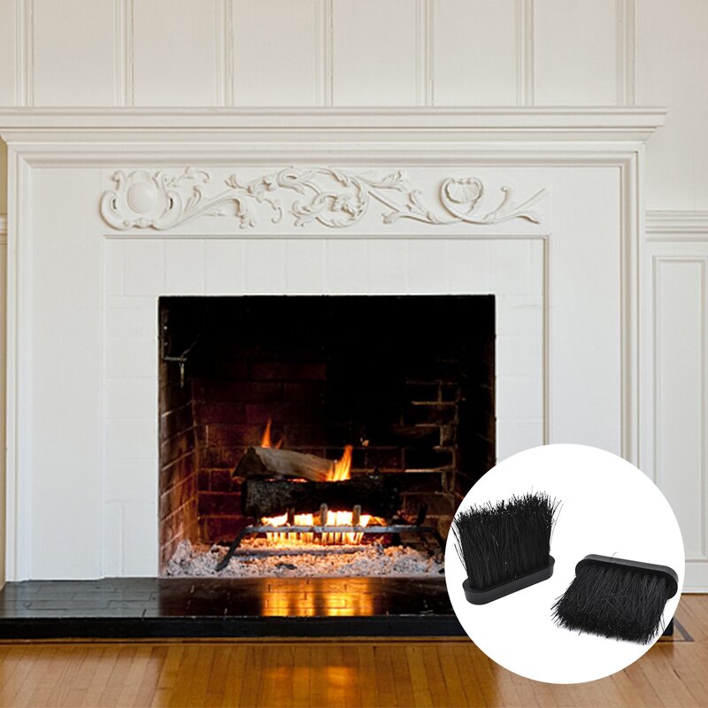 暖炉用の交換用ブラシ,家庭用の黒い色のアクセサリー,掃除,火のツールのセット