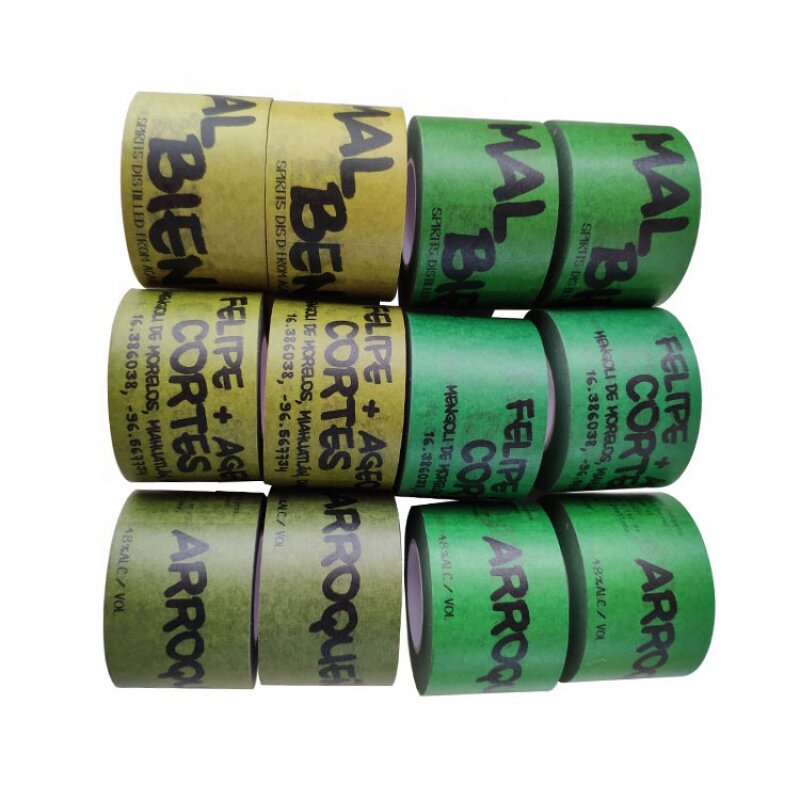 Op Maat Gemaakte Productkleurige Decoratie Crêpe Zelfklevend Papier Maskeren Washi Tapes Op Maat Bedrukt Washi Tape