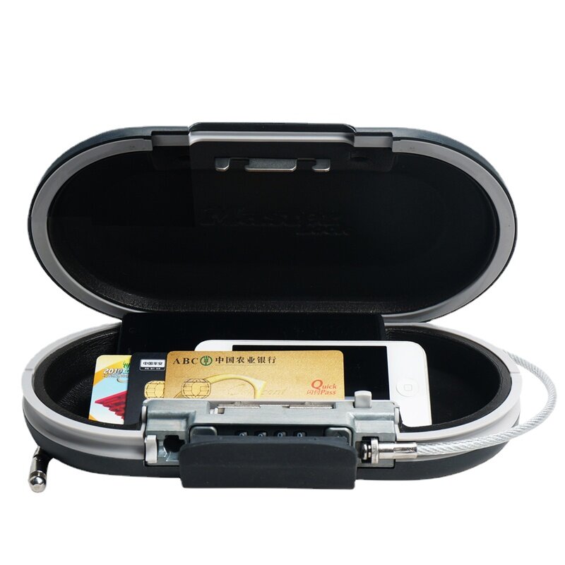 Master Lock scatola di immagazzinaggio portatile serratura a combinazione Mini cassaforte cassaforte fune metallica fissa gioielli contanti carta cellulare cassaforte