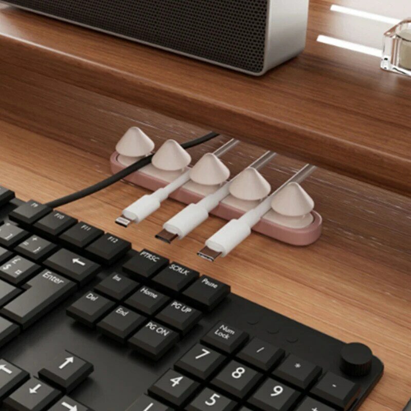 Simple Cartoon Clip Desktop Wire Organizer Wire Arrangement Storage Data Cable Charging Wire Fixed Winder Seamless Acrylic Hub