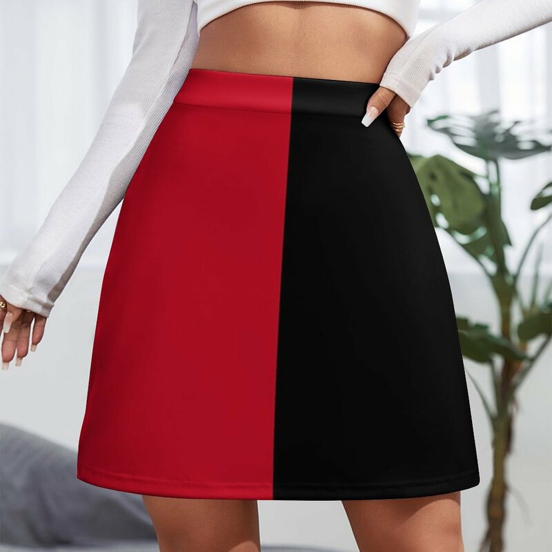 Rok Mini warna hitam dan merah baru dalam pakaian rok untuk wanita rok pendek wanita gaun malam