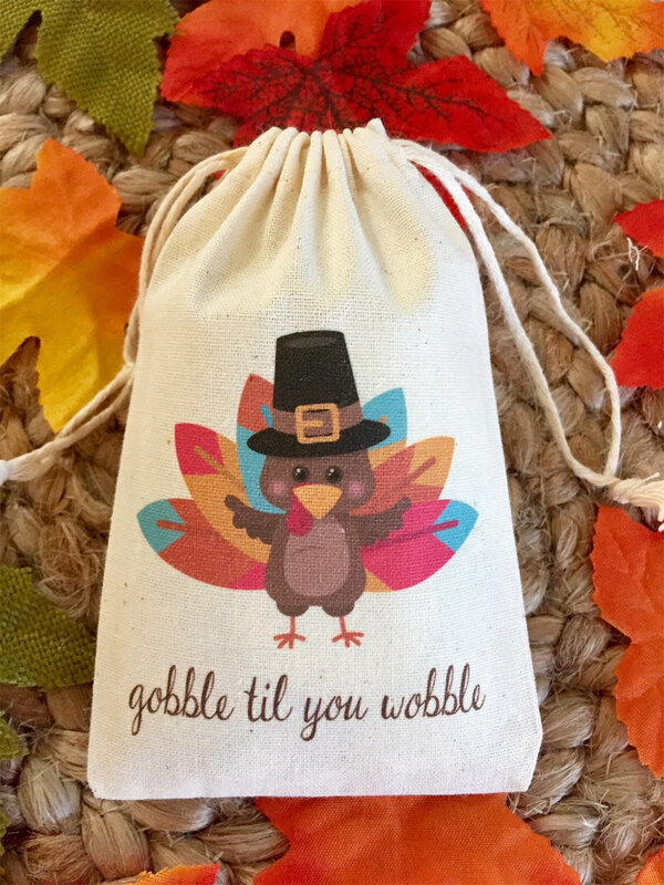 20 stücke benutzer definierte Thanksgiving Gunst Taschen behandeln Taschen