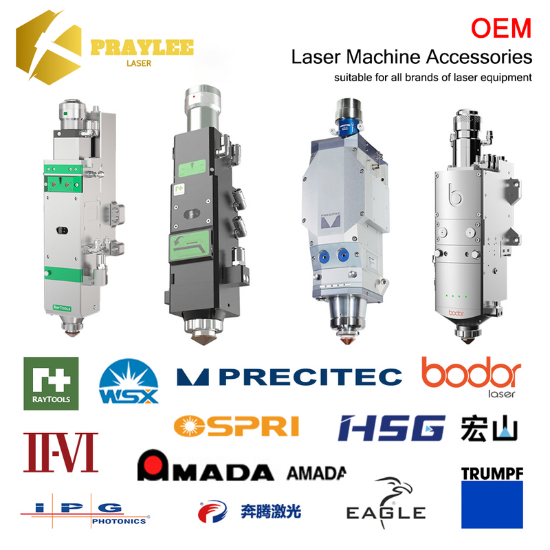 Praylee All Types Laser Nozzles Single/Double Layers Dia.28/D32mm for Raytools Precitec WSX HSG Bodor HANS Fiber Cutting Machine