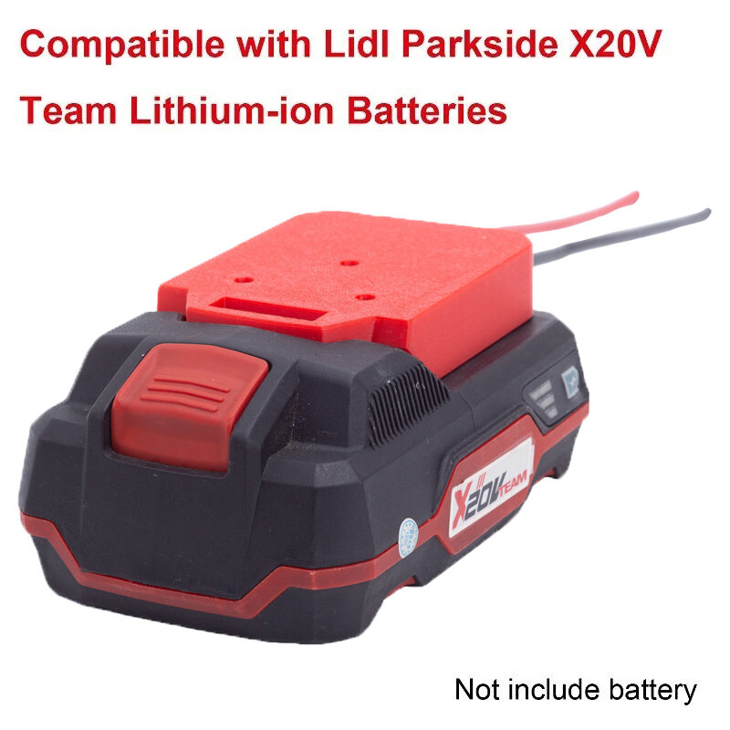 Acessórios para ferramentas elétricas Adaptador DIY de bateria para Lidl Parkside X20V Team Bateria de íons de lítio 14AWG Fios