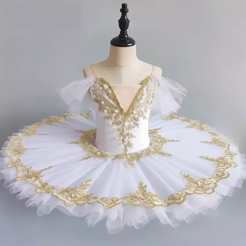 Robe de Ballet Professionnelle pour Fille, Costume de brevPrincesse, Bleu, Rose, Crêpe