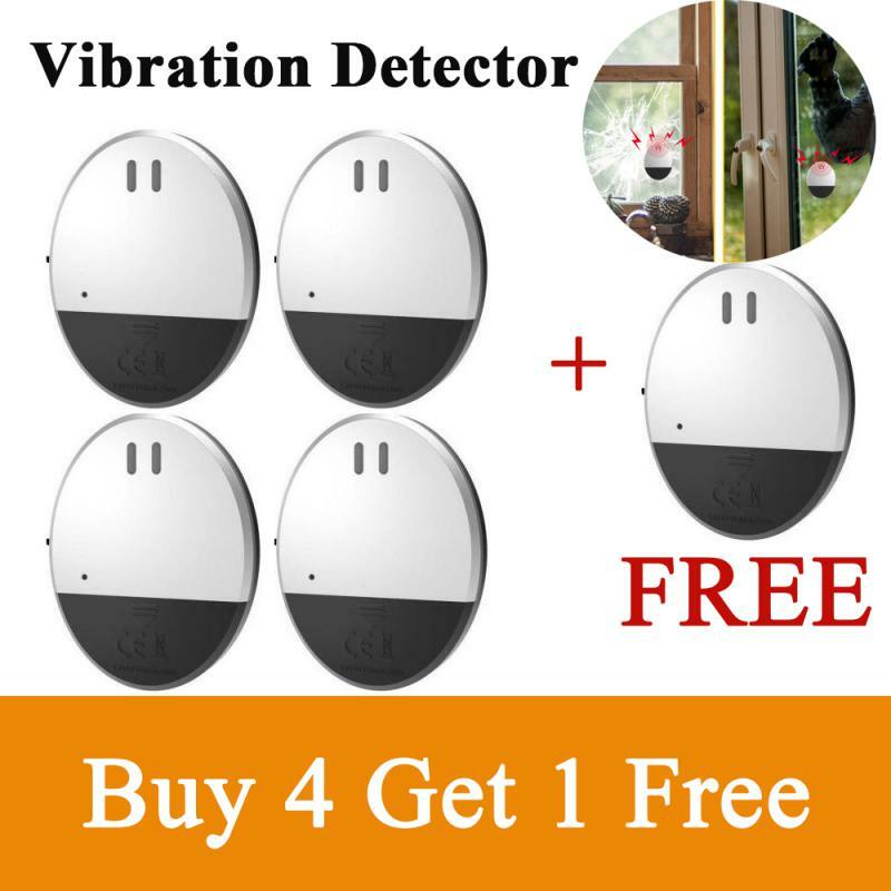 1-4PCS Vibration Detector Door Window Vibration Alarm Sensor Home Hotel High Decibel Vibration Induction Anti-theft Alarm