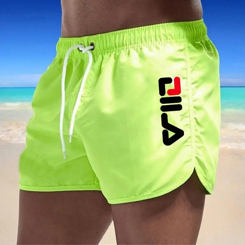Men's Breathable Board Shorts, Surf Swimsuit, Fitness Training Shorts, Casual Printed Short Pants, Beach Fashion, New