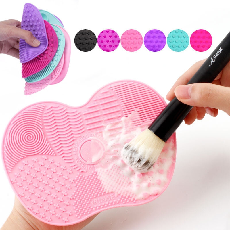 Szorowanie Pad szczotka kosmetyczna podkładka do czyszczenia silikonu z przyssawką Apple Cleaner czyszczenie szorowanie Pad Beauty Supplies