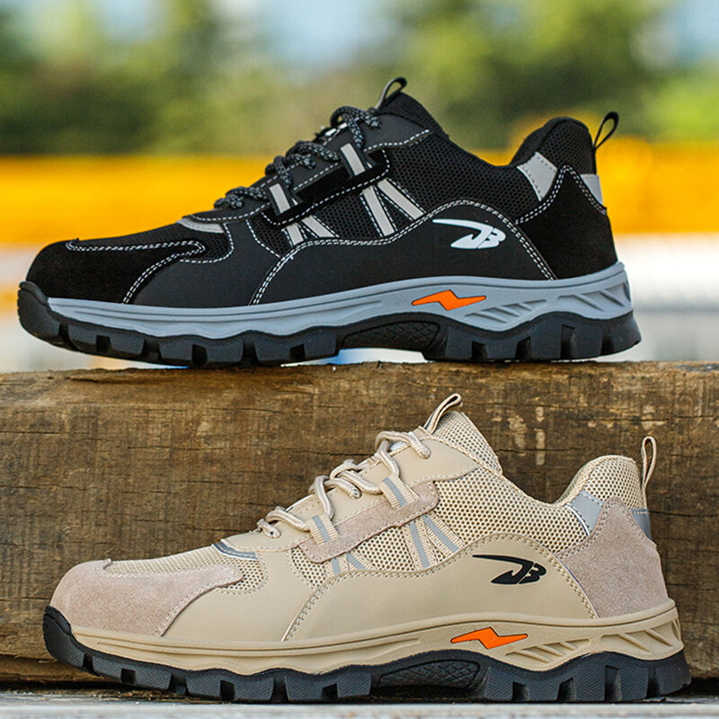 Waliantile scarpe antinfortunistiche da uomo Sneakers per lavoro industriale punta in acciaio stivali da lavoro antisfondamento antiscivolo scarpa indistruttibile maschile