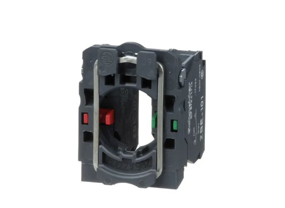 ZB5AZ105 bloque de contacto único con cuerpo/collar de fijación, plástico, terminal de abrazadera de tornillo, 1 NO + 1 NC