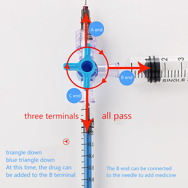 Adaptador de bloqueo Luer de 3 vías, tubo de extensión de conector en T Flexible, de plástico, 1 piezas