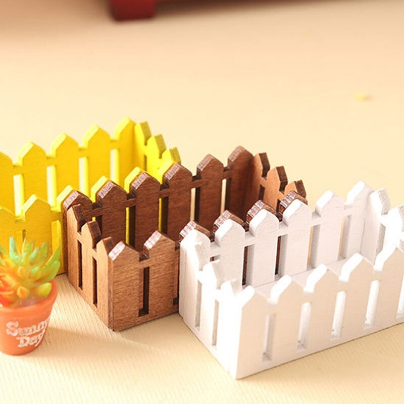 1:12 Dollhouse Miniature Fence Flower Basket Storage Basket Model Garden Home Decor Toy Doll House Accessories