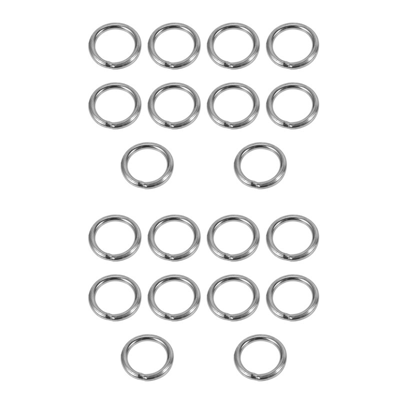 M4 X 30Mm Stainless Steel Strapping Welded Round O Rings 20 Pcs Retail