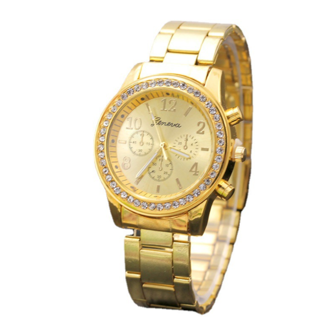Jam tangan Dial kristal mode jam tangan Analog Quartz sederhana untuk wanita jam tangan sederhana Watch чmagnetik