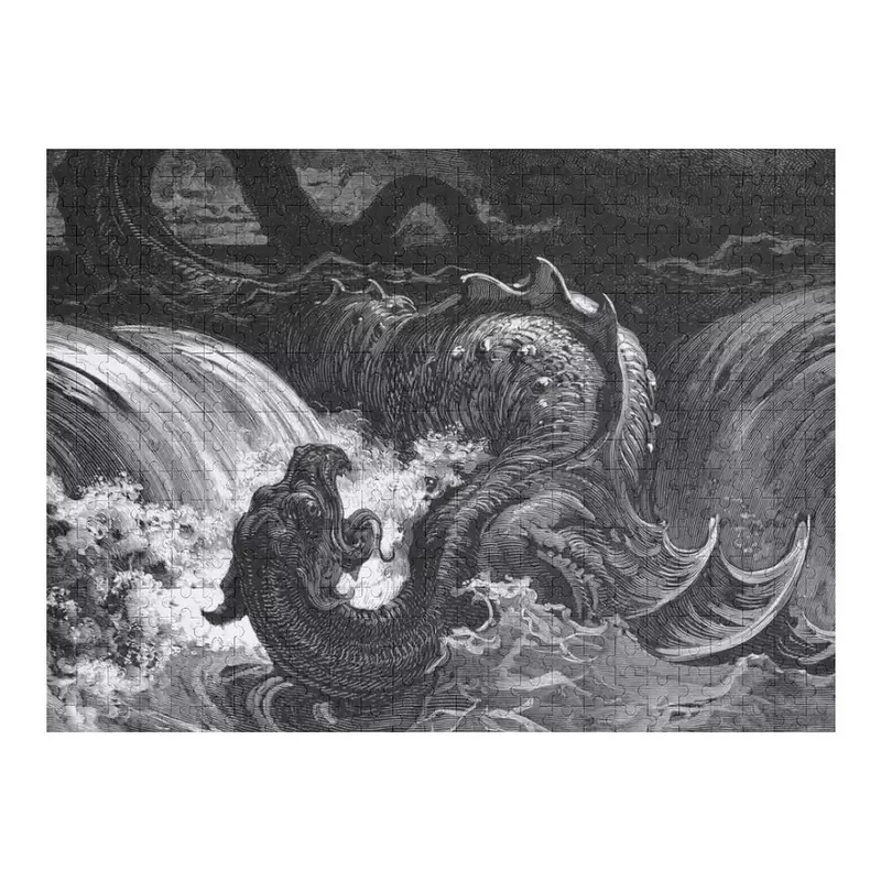 Gustave doré-Leviathan จิ๊กซอว์ตัวต่อจิกซอว์ชิ้นส่วนผู้ใหญ่สำหรับเด็กปริศนาของขวัญส่วนบุคคลของเด็ก