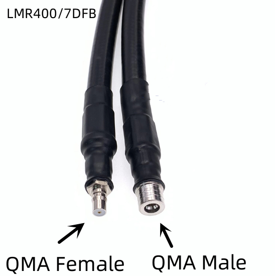 Cable de refuerzo de señal QMA hembra a QMA macho, conector UAV de baja pérdida, 7D-FB/LMR400