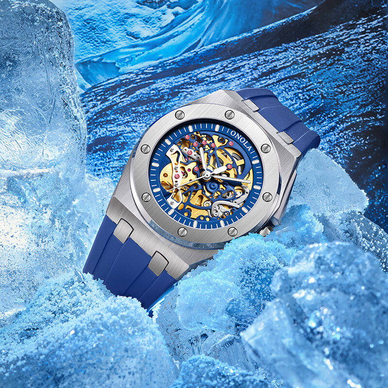 オンラ-高級ブランドのメンズウォッチ,腕時計,耐水性,機械式自動巻き