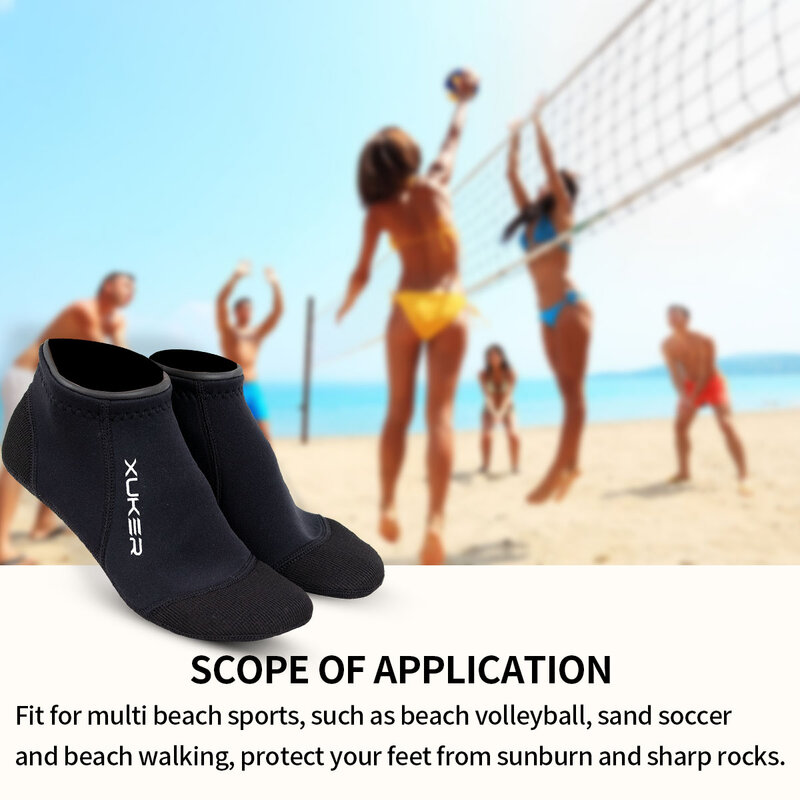 Неопреновые носки 3 мм для пляжа, волейбола, дайвинга, плавания, серфинга, Сноркелинга, каякинга, рафтинга, водных ботинок, плоские стежки, низкий вырез