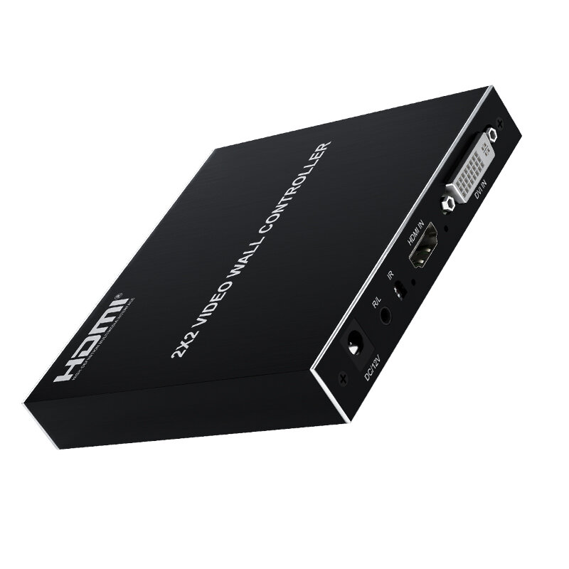 Dvi hdmi video wall controlador de vídeo splicer 2x2 hdmi videowall processador controlador hdmi tela divisor 1080p @ 60hz