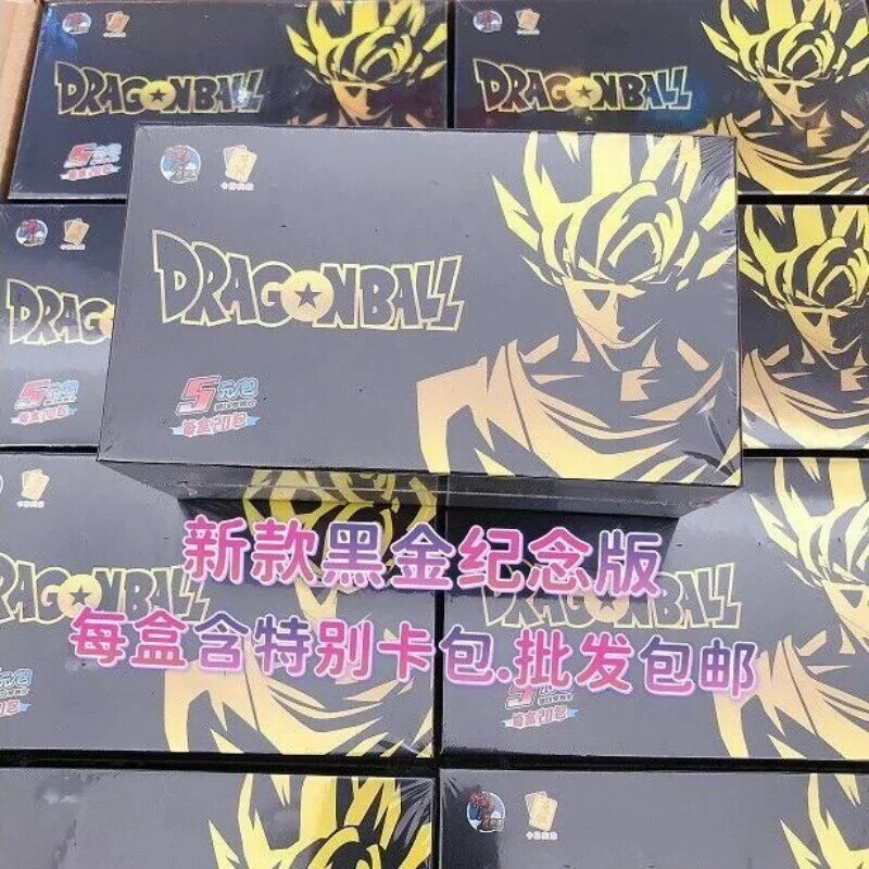 Dragon Ball karta okolicznościowa edycja ukrywa czarne złoto SSP oryginalna anime wokół karty króla małpy zabawka kolekcja anime