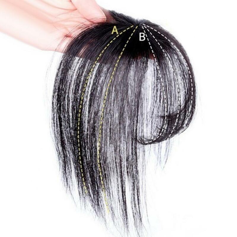 Fashion 3D Ins Hair Fake Fringes Air Bangs Wig Seamless Fake Bang Wig Hair Extension Clip-In Bangs Extension Natural Hairpiece