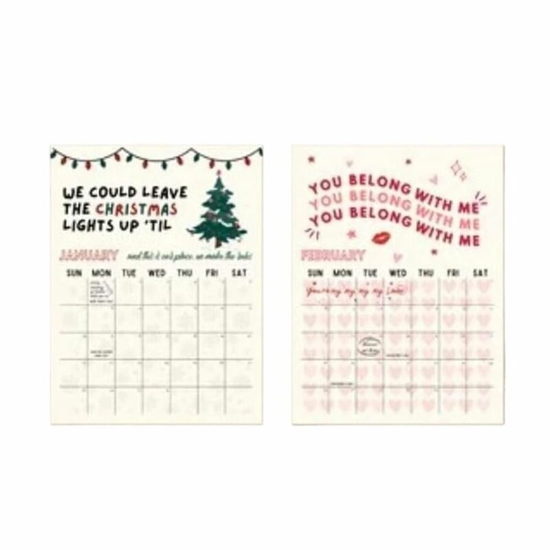 New Year's Gifts 2024 Roaring Twenties Calendar Paper Wall Decor TS Lyrics Calendar Long-term Planning Time Planning