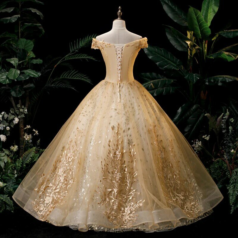 YUDX-vestido de baile com apliques, vestido de baile formal, cor doce, vestido quinceanera, luxo, 2023