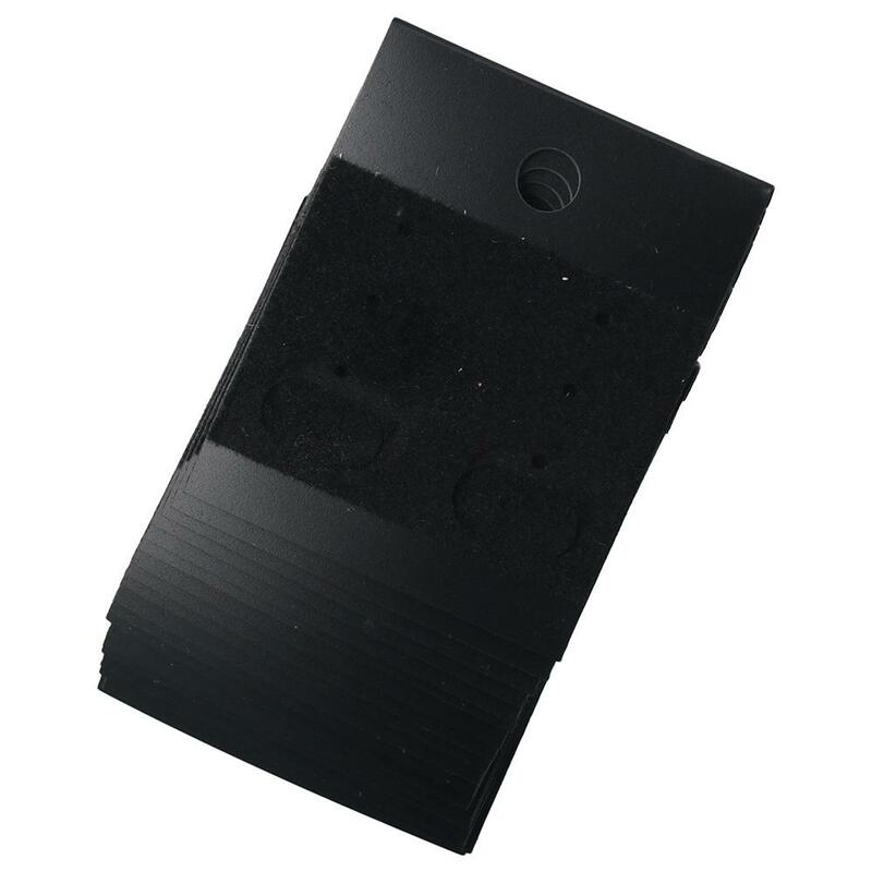 Czarne aksamitne kolczyki karty Organizer biżuterii plastikowe czarne karty wyświetlacz wiszący karty uchwyt na kolczyk karty wyświetlają