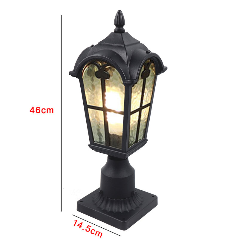 Outdoor Post Lamp Waterproof Post Light with Mount Base for Yard Garden