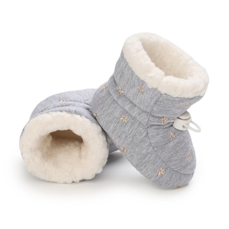 Jlong-Chaussures chaudes en coton pour bébé, souliers pour enfant, nouveau-né, garçon, fille, confort, doux, anti-aldes, premiers pas, 0 à 18 mois, hiver