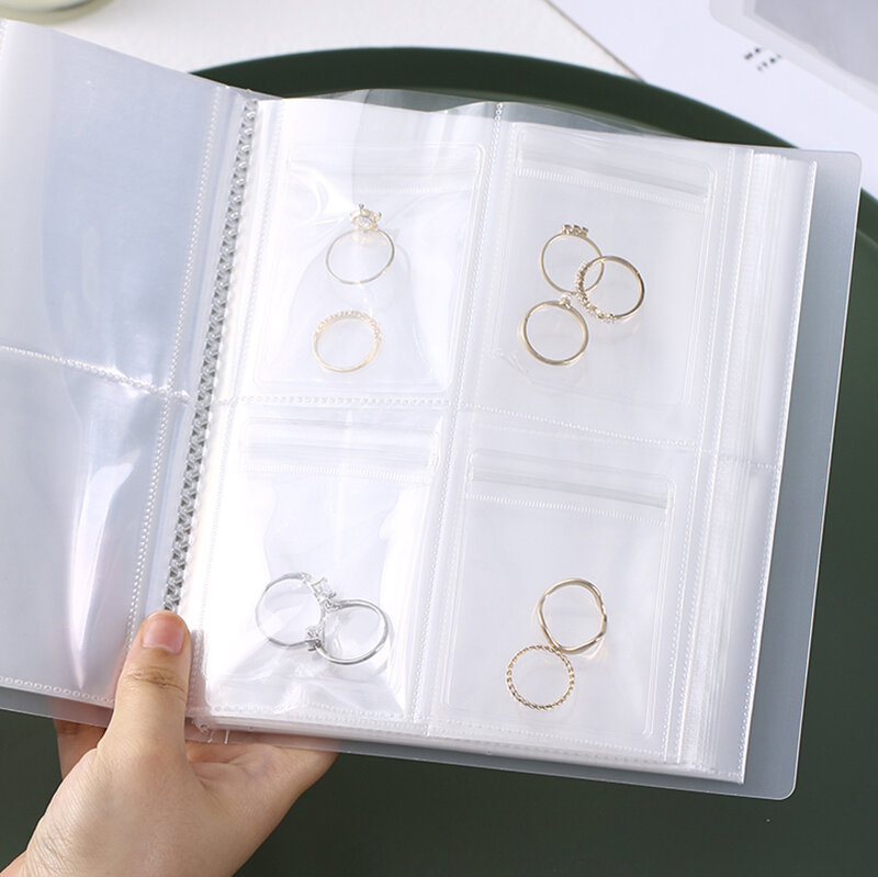 Anti-oxidação saco de armazenamento de jóias desktop gaveta organizador transparente colar pulseira anel titular jóias organizador caixas