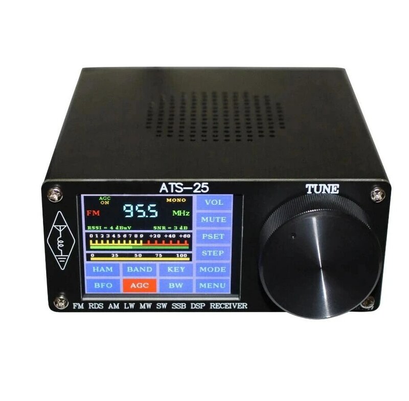 ATS-20 + / ATS-25 + ATS25X1 Si4732 올 밴드 라디오 수신기 FM LW(MW SW) SSB + 채찍 안테나 + 배터리 + USB 케이블 + 스피커